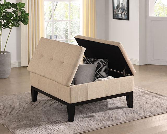 FAZIO Storage Ottoman, Beige - Just Furniture (PA) - Multi Location