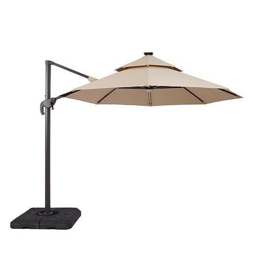 Fera 10 Ft Round Umbrella w/ LED Bulb + 37" Large Base - Just Furniture (PA) - Multi Location