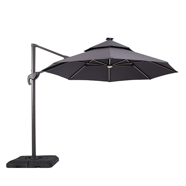 Fera 10 Ft Round Umbrella w/ LED Bulb + 37" Large Base - Just Furniture (PA) - Multi Location