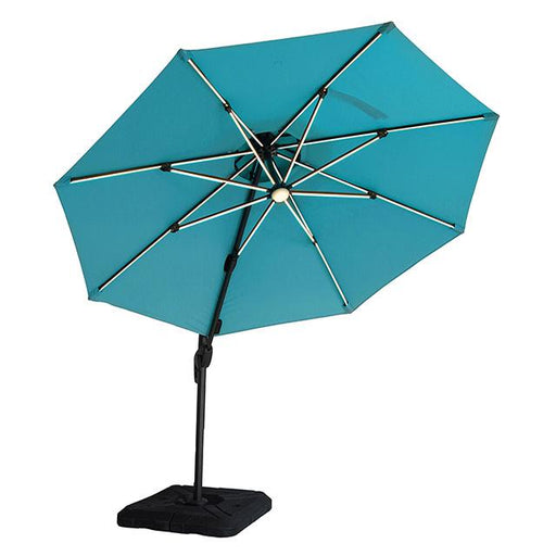 Fera 10 Ft Round Umbrella w/ LED Bulb + 37" Large Base - Just Furniture (PA) - Multi Location