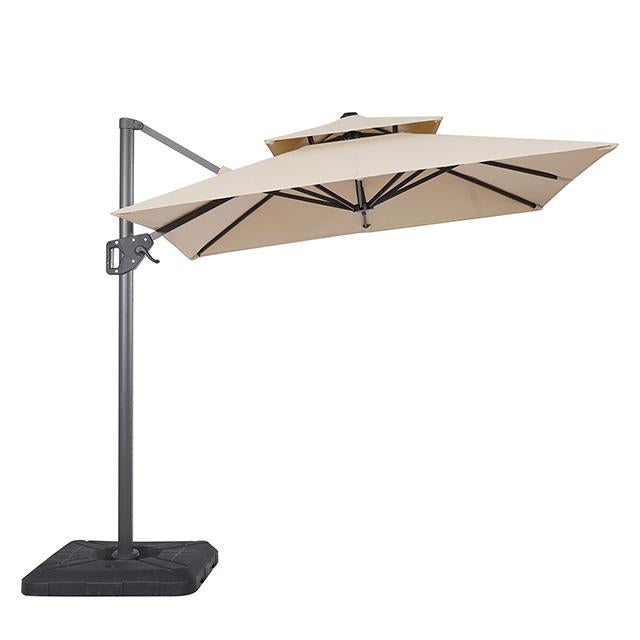 Fida 8 Ft Square Umbrella w/ Double Top + 37" Large Base - Just Furniture (PA) - Multi Location