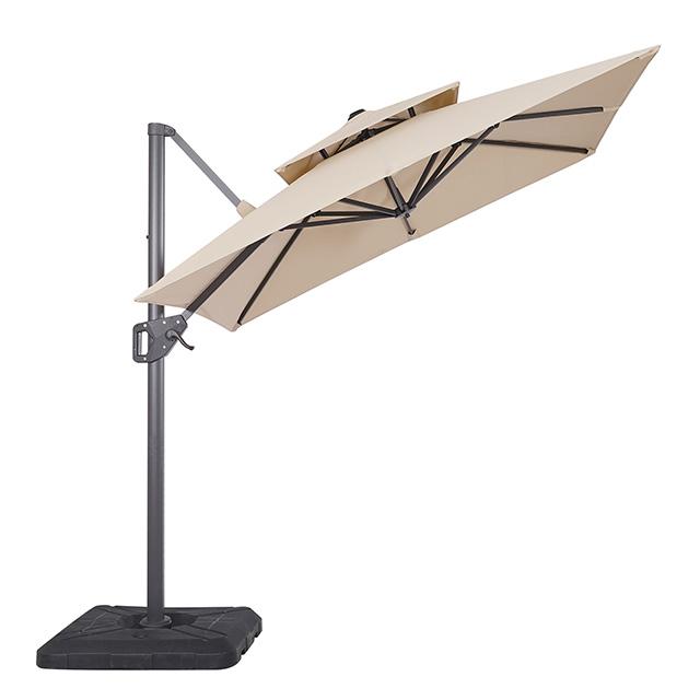 Fida 8 Ft Square Umbrella w/ Double Top + 37" Large Base - Just Furniture (PA) - Multi Location