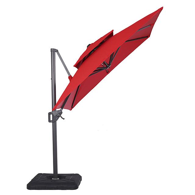 Fida 8 Ft Square Umbrella w/ Double Top + 37" Large Base - Just Furniture (PA) - Multi Location