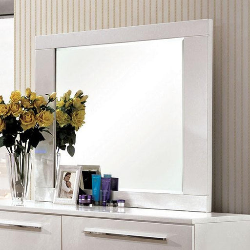 CLEMENTINE Glossy White Mirror - Just Furniture (PA) - Multi Location