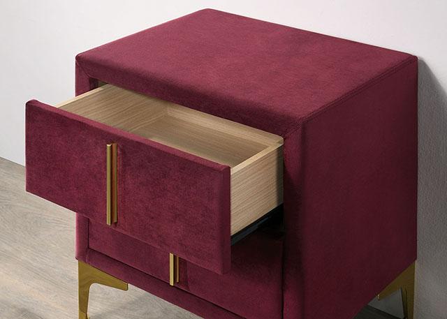 FLORIZEL Night Stand, Red - Just Furniture (PA) - Multi Location