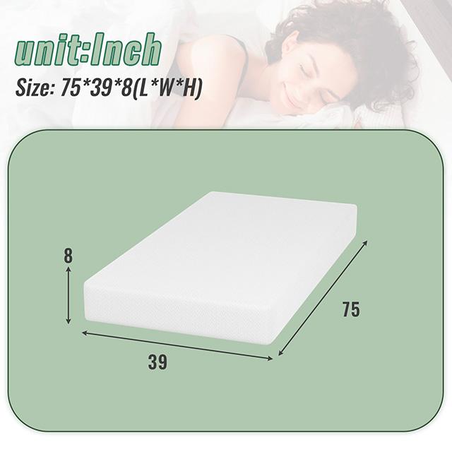Coreopsis 8" Twin Memory Foam Wave Comfort - Just Furniture (PA) - Multi Location