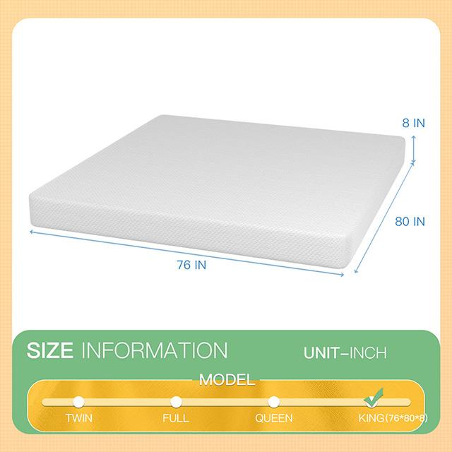 Forsythia 8" E.King Green Tea Gel Memory Foam - Just Furniture (PA) - Multi Location