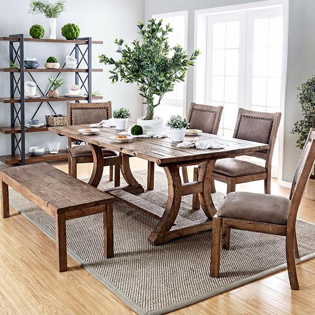 GIANNA Rustic Oak 77" Dining Table - Just Furniture (PA) - Multi Location