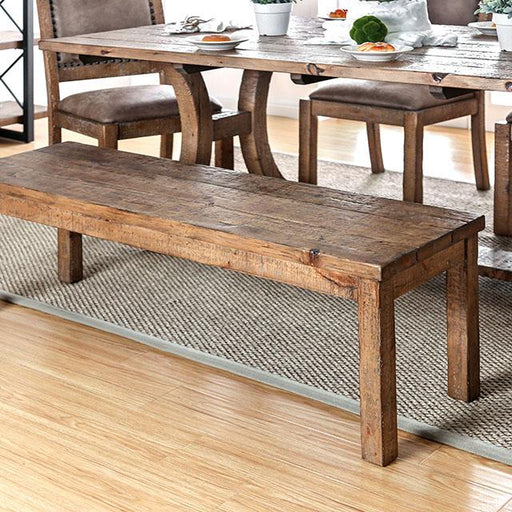 GIANNA Rustic Pine Wooden Bench - Just Furniture (PA) - Multi Location