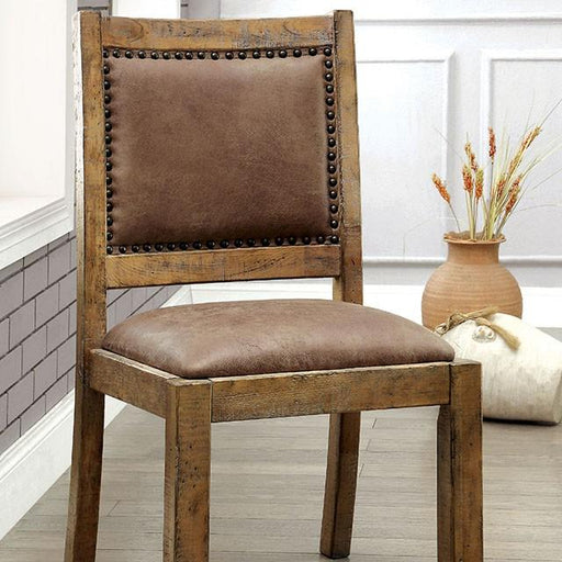 GIANNA Rustic Pine/Brown Side Chair (2/CTN) - Just Furniture (PA) - Multi Location