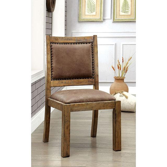 GIANNA Rustic Pine/Brown Side Chair (2/CTN) - Just Furniture (PA) - Multi Location