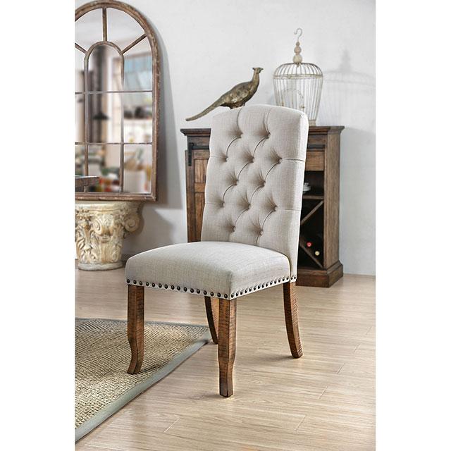 Gianna Rustic Pine/Ivory Side Chair (2/CTN) - Just Furniture (PA) - Multi Location