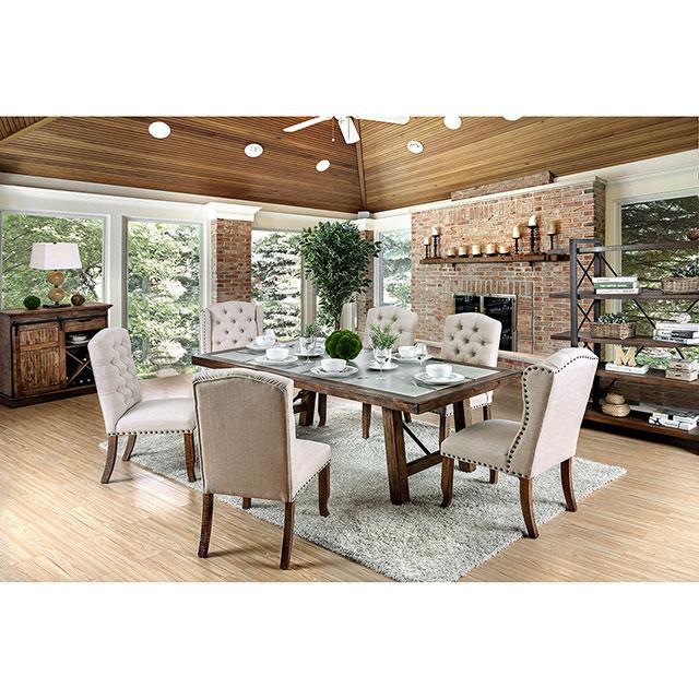 Gianna Rustic Pine/Ivory Side Chair (2/CTN) - Just Furniture (PA) - Multi Location