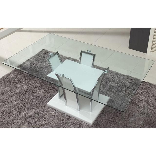 Glenview White/Chrome Dining Table - Just Furniture (PA) - Multi Location