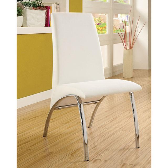 Glenview White/Chrome Dining Table - Just Furniture (PA) - Multi Location