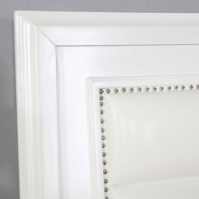 Golva E.King & Queen Bed White & Silver - Just Furniture (PA) - Multi Location