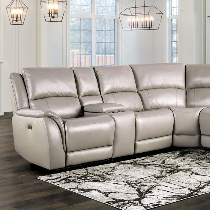 GORGIUS Power Sectional, Light Gray - Just Furniture (PA) - Multi Location