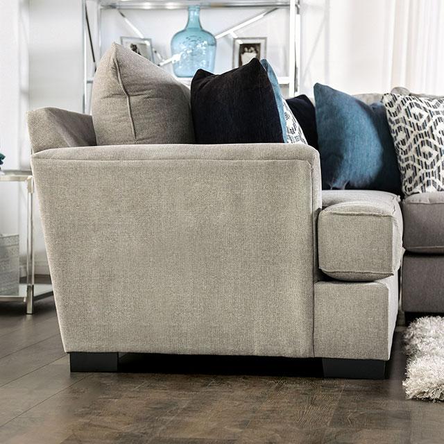 GUNNERSBURY Sectional, Gray - Just Furniture (PA) - Multi Location