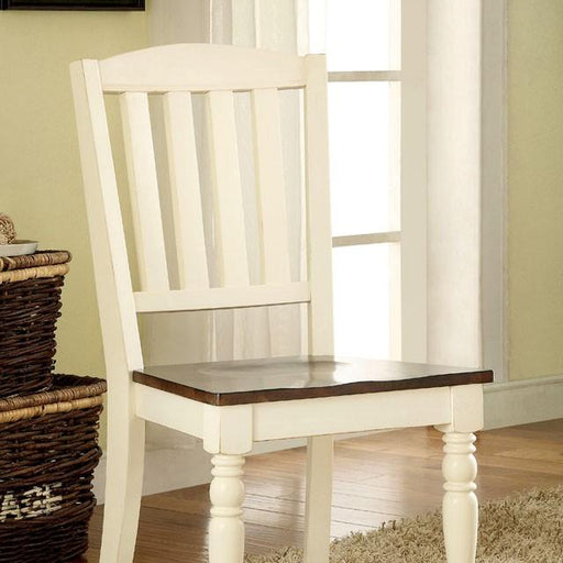 HARRISBURG Vintage White/Dark Oak Side Chair (2/CTN) - Just Furniture (PA) - Multi Location