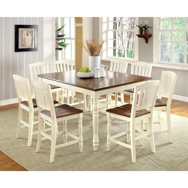 HARRISBURG Vintage White/Dark Oak Side Chair (2/CTN) - Just Furniture (PA) - Multi Location