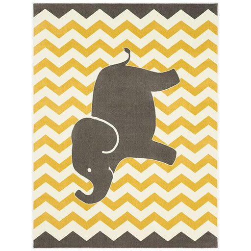 BARON 5' X 8', Area Rug, Elephant, Yellow/Gray - Just Furniture (PA) - Multi Location