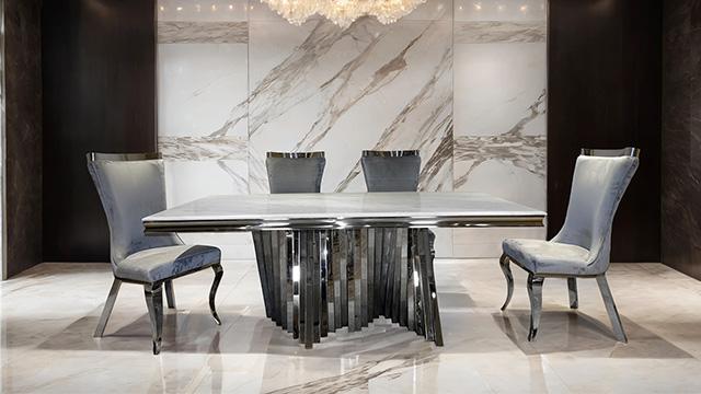 Basilicata Gold Chair (2/CTN) White, Gray, & Black - Just Furniture (PA) - Multi Location