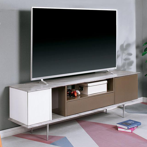 BLAIR 70" TV Console, White/Champagne/Gray - Just Furniture (PA) - Multi Location