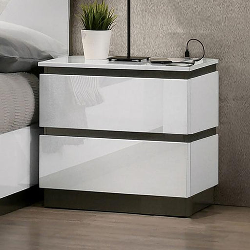 BIRSFELDEN Night Stand w/ USB, White - Just Furniture (PA) - Multi Location