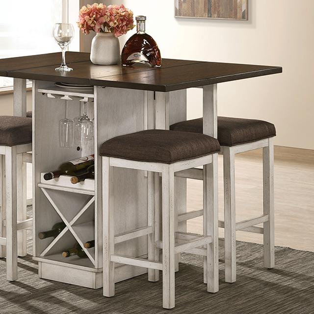 BINGHAM Counter Ht. Table w/ 2 x 15" Leaves - Just Furniture (PA) - Multi Location