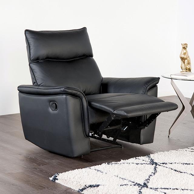 Bienne Recliner Chair White & Black - Just Furniture (PA) - Multi Location