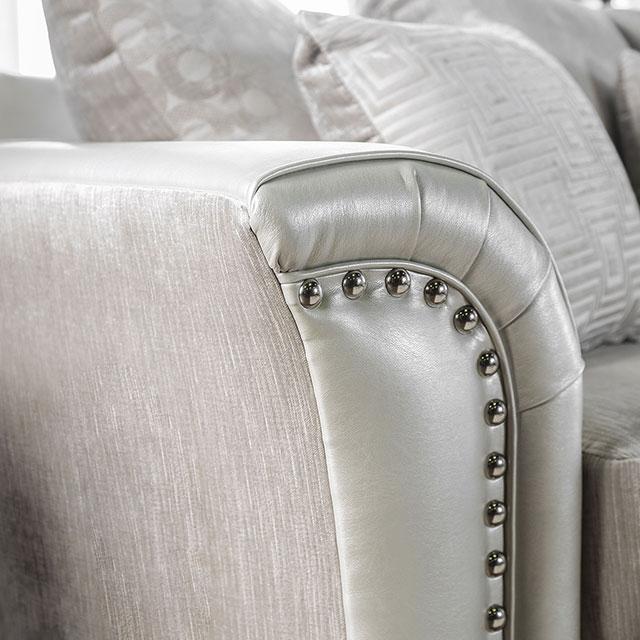 Benigno Love Seat Silver & Gray - Just Furniture (PA) - Multi Location