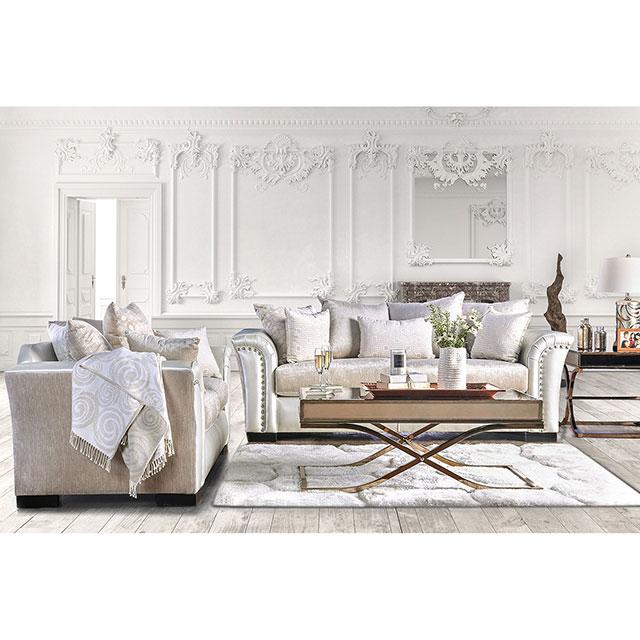 Benigno Love Seat Silver & Gray - Just Furniture (PA) - Multi Location