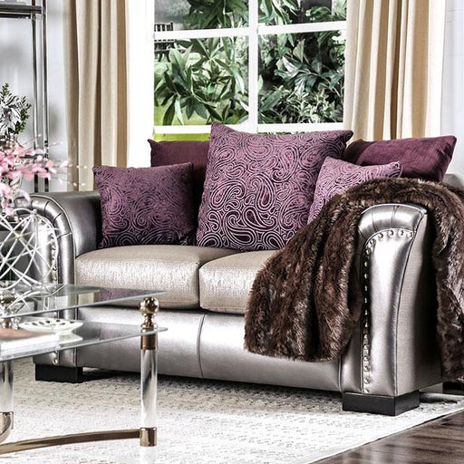 Benigno Love Seat Silver & Gray - Just Furniture (PA) - Multi Location