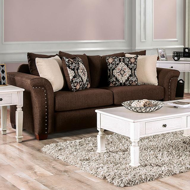 BELSIZE Sofa, Chocolate/Tan - Just Furniture (PA) - Multi Location