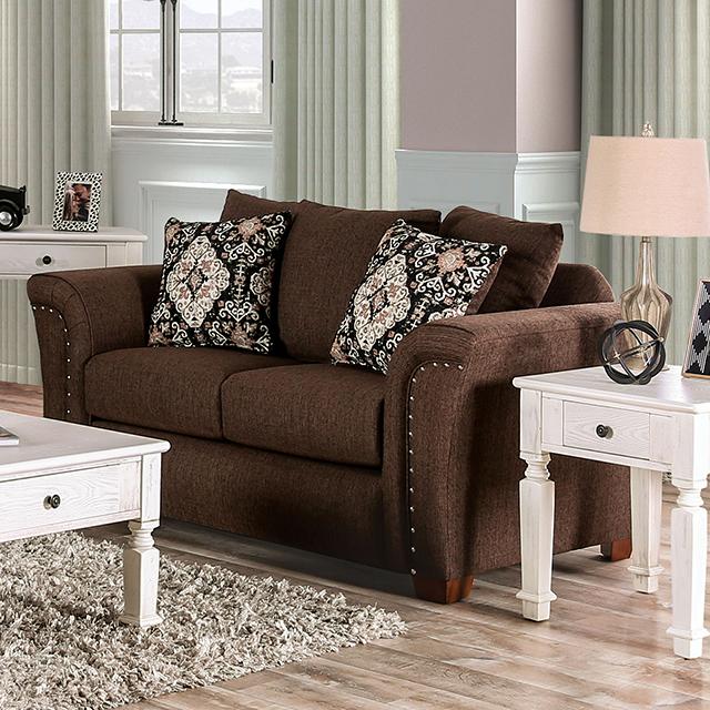 BELSIZE Loveseat Grey, Beige, & Choclate - Just Furniture (PA) - Multi Location