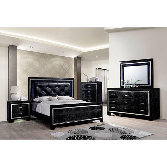 BELLANOVA Black Cal.King, E.King, & Queen Bed - Just Furniture (PA) - Multi Location