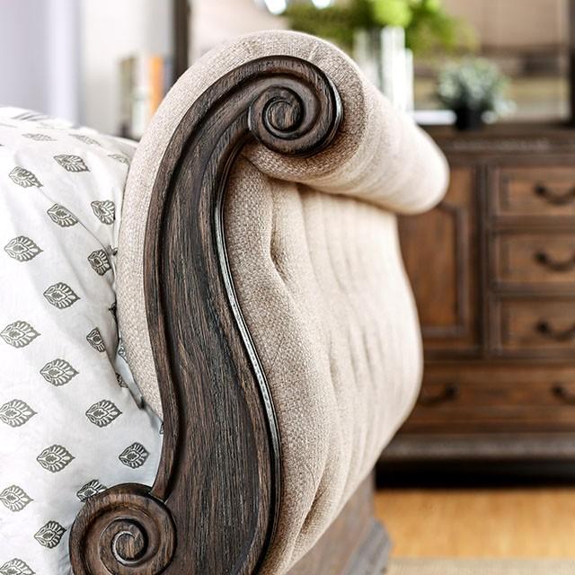LYSANDRA Beige/Rustic Natural Tone Cal.King, E.King, & Queen Bed - Just Furniture (PA) - Multi Location