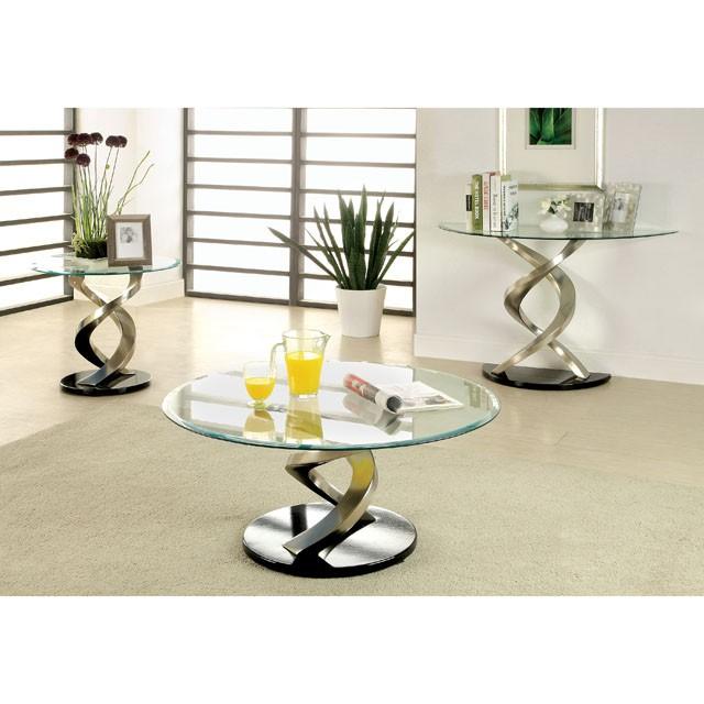 NOVA Satin Plated/Black Coffee Table - Just Furniture (PA) - Multi Location