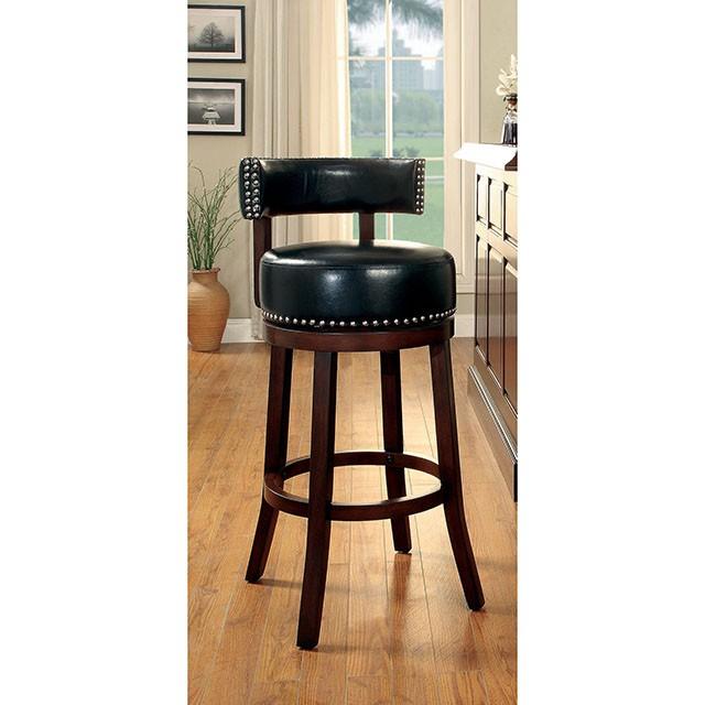 SHIRLEY Dark Oak/Black 24" Bar Stool - Just Furniture (PA) - Multi Location
