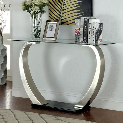 ROXO Satin Plated/Black Sofa Table - Just Furniture (PA) - Multi Location