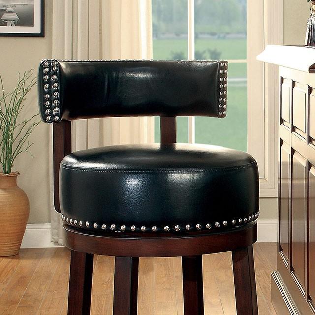 SHIRLEY Dark Oak/Black 24" Bar Stool - Just Furniture (PA) - Multi Location