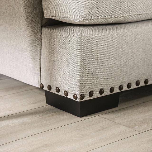 PICOTEE Loveseat, Light Gray/Black - Just Furniture (PA) - Multi Location