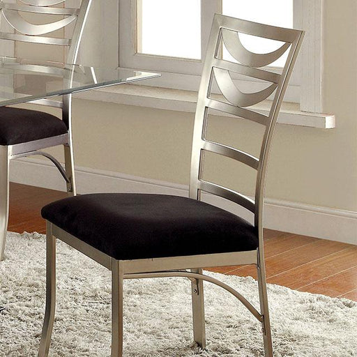 ROXO Silver/Black Side Chair (2/CTN) - Just Furniture (PA) - Multi Location