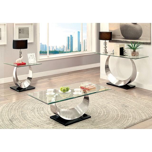 ORLA II Satin Plated/Black Coffee Table - Just Furniture (PA) - Multi Location