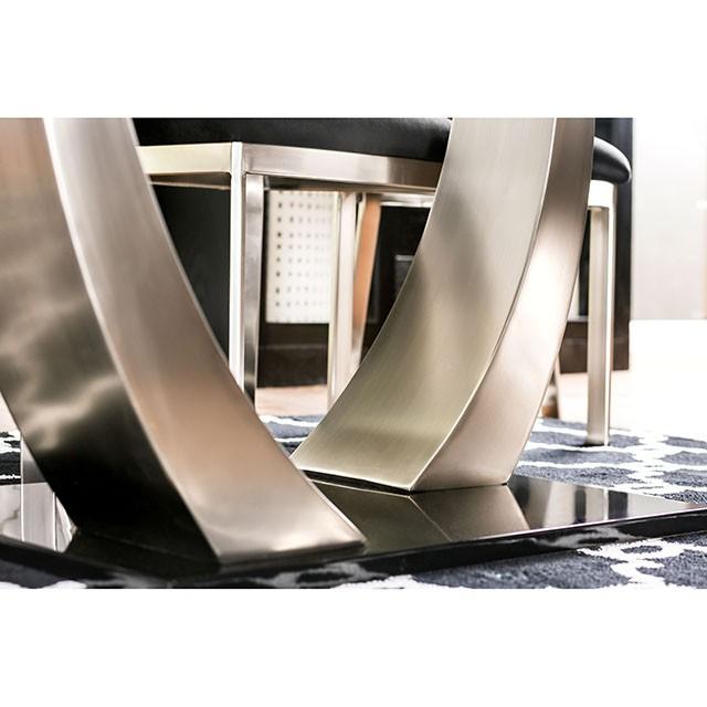 NOVA Silver/Black Dining Table - Just Furniture (PA) - Multi Location