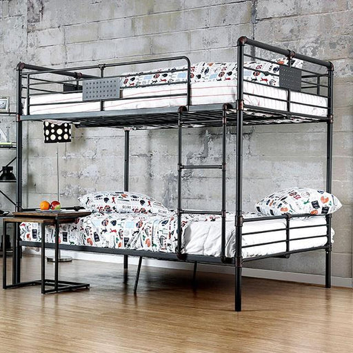 Olga I Antique Black Full/Full Bunk Bed - Just Furniture (PA) - Multi Location