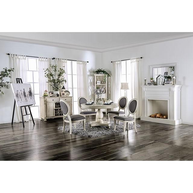 Kathryn Antique White Round Dining Table, Antique White - Just Furniture (PA) - Multi Location