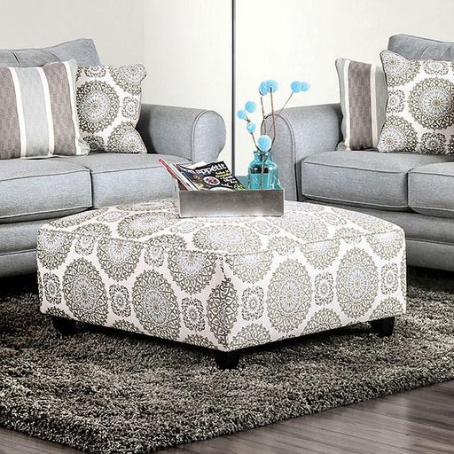 Misty Ivory/Pattern Ottoman - Just Furniture (PA) - Multi Location