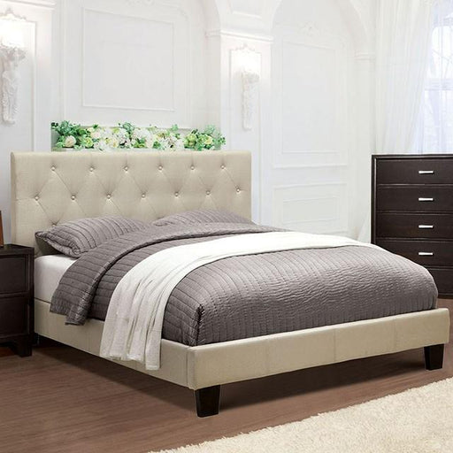 LEEROY Cal.King, E.King, & Full Bed Ivory & Gray - Just Furniture (PA) - Multi Location