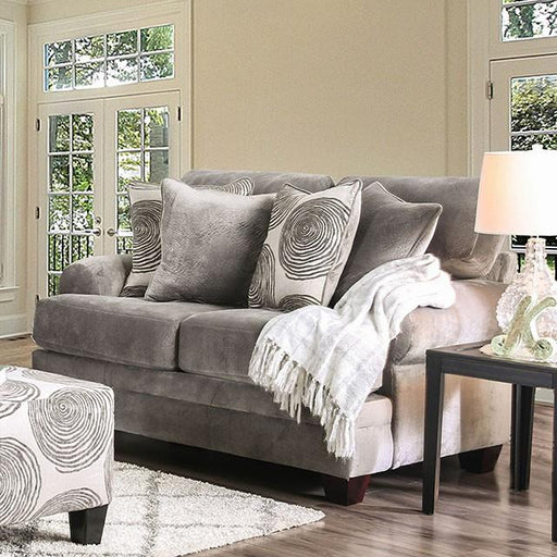 Bonaventura Gray/Pattern Love Seat - Just Furniture (PA) - Multi Location